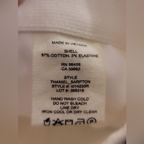 Theory Thaniel Sarpton Mid-Rise Ankle Pants in White - Size 6 - Picture 4 of 4